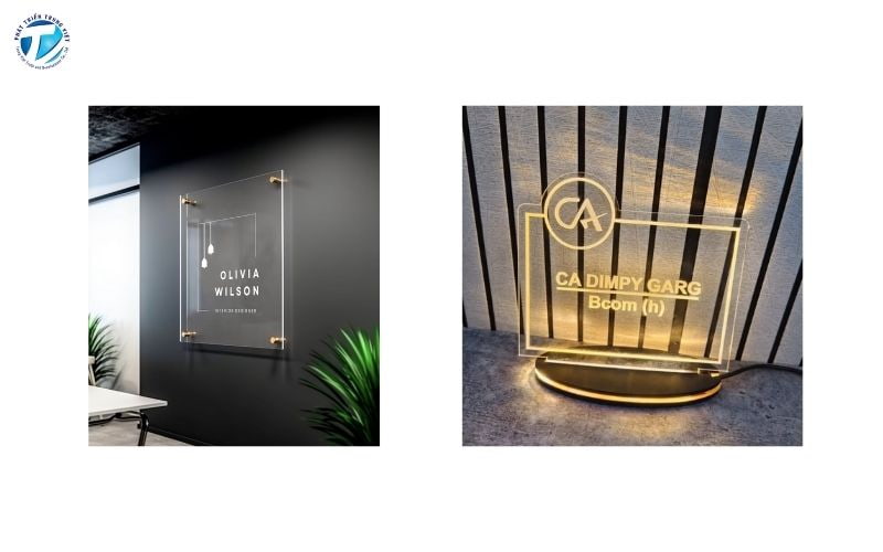 Giá làm bảng hiệu công ty mica tùy thuộc vào độ phức tạp khi thi công